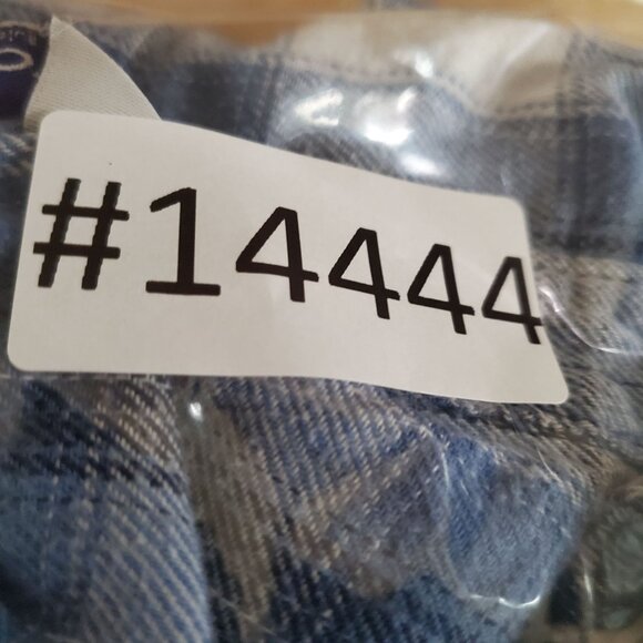 Great Northwest Indigo Top Women’s 3X Blue Plaid Flannel Button-Up Classic Colla - Picture 8 of 8